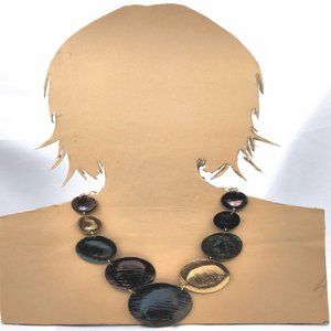 Vintage Metal Disc Necklace